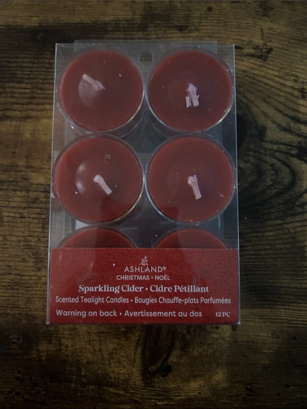Ashland Red Sparkling Cider Scented Tealight Candles - 12 Pack